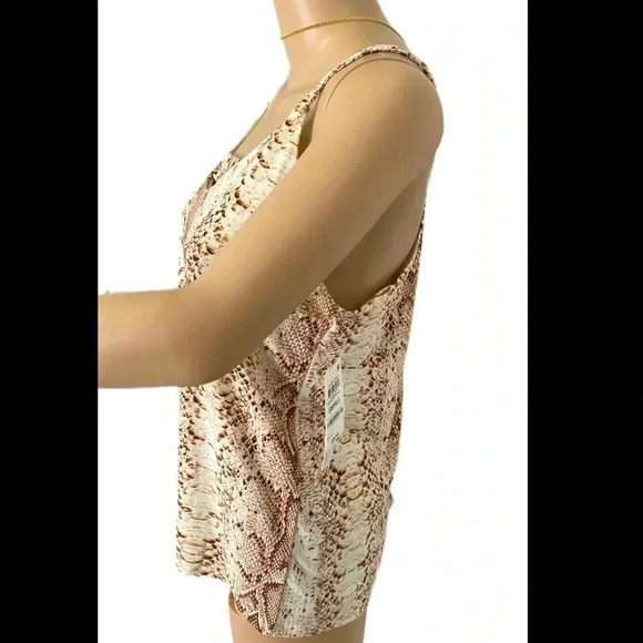 NWT BAR III Snakeskin Print Tank Top Sleeveless Blouse Back Zipper Closure - Picture 7 of 13